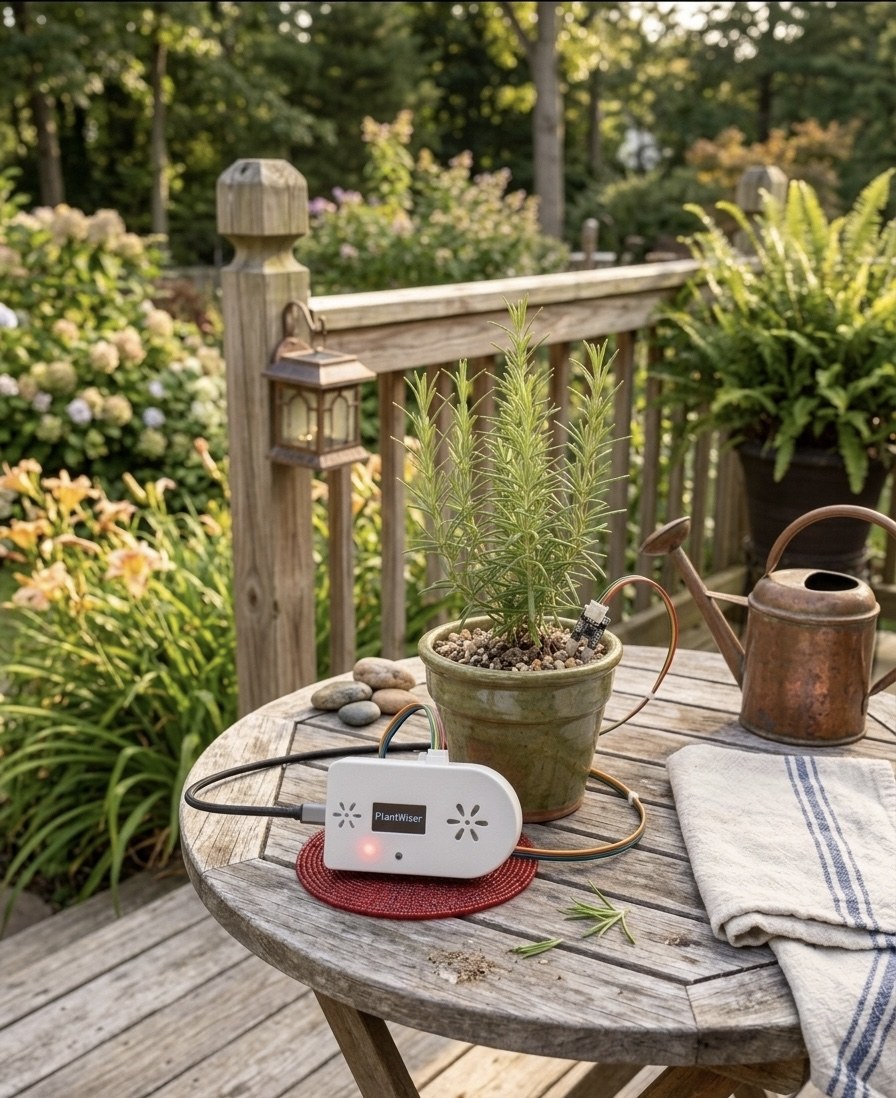 PlantWiser on a sunlit garden patio